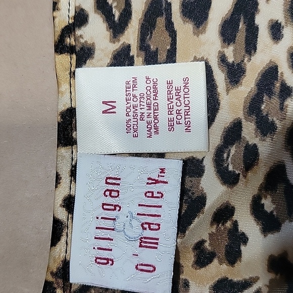 gilligan o'malley Size M Leopard/Cheetah Mini Slip Dress, Excellent Used Cond. - Picture 10 of 11